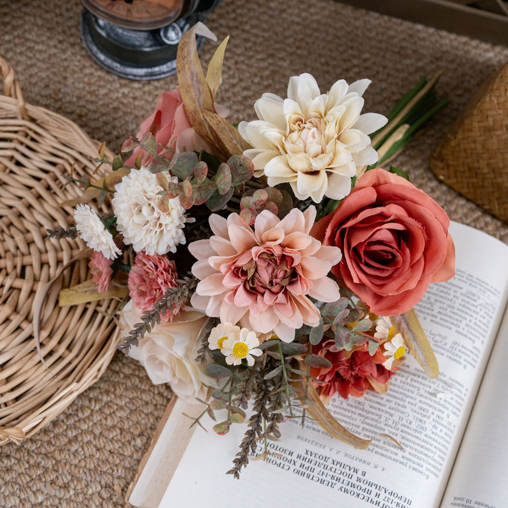 Elegant Wall-Mounted Cloud Song Floral Handcrafted Faux Flower Bouquet for Home Decor - Perfect for Weddings and Special Events | CF01449