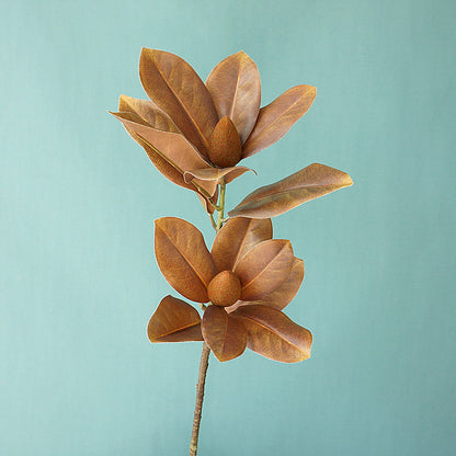 Stunning 2-Headed Hangzhou Magnolia Leaf Artificial Flowers – Perfect for Home Décor, Wedding Celebrations, and Photography Props | Lifelike Faux Plants for All Occasions