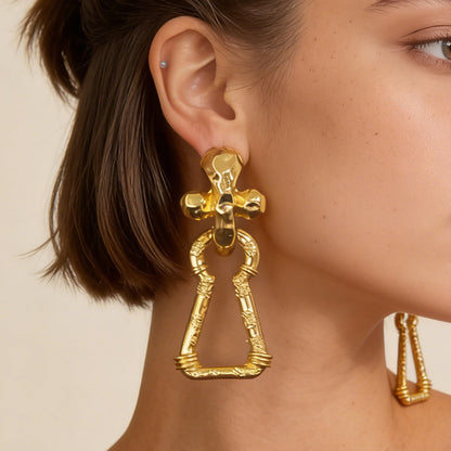 Exquisite Lightweight Geometric Drop Earrings - Trendy, Unique, and Versatile Minimalist Jewelry for Women
