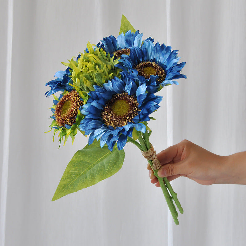 Vibrant 6-Head Sunflower Bouquet - Perfect for Home Décor, Event Styling, and Photography Props