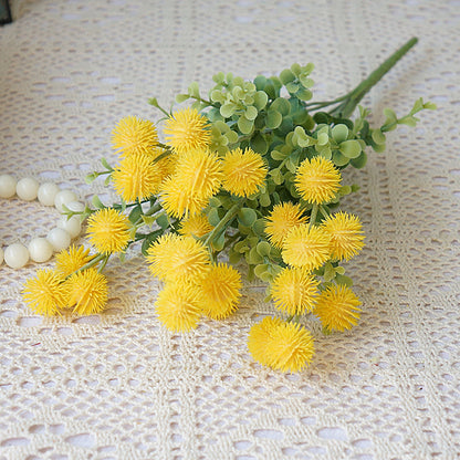 Realistic 7-Pronged Faux Dandelion Puff Balls - Charming Decorative Flowers for Home, Living Room, Office, Garden, and Wedding Photography