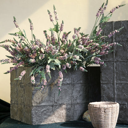 Single Stem 5-Prong Lavender Artificial Flower – Realistic Sage Decor for Rustic Home Styling & Garden Accents