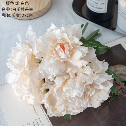 Quality Peony Light Blue Artificial Flowers - Stunning Wedding Decor, Realistic Faux Floral Arrangements (Model GF13823)