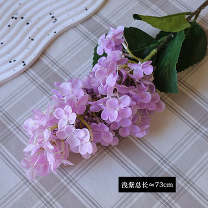 Single-Piece Artificial Hydrangea Bloom - Perfect Faux Flowers for Photography Props, Wedding Decor, and Home Decoration