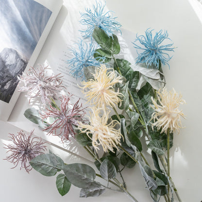 Faux Velvet Sea Urchin Floral Arrangement – Stunning Home Décor, Wedding Bouquet, Aisle Marker, and Decorative Wall Flowers – MW27601