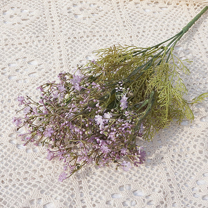 Realistic Baby's Breath Flowers - 5 Branch Starry Stems for Home Decor, Photography, and Wedding Bouquets – Perfect Faux Floral Arrangement