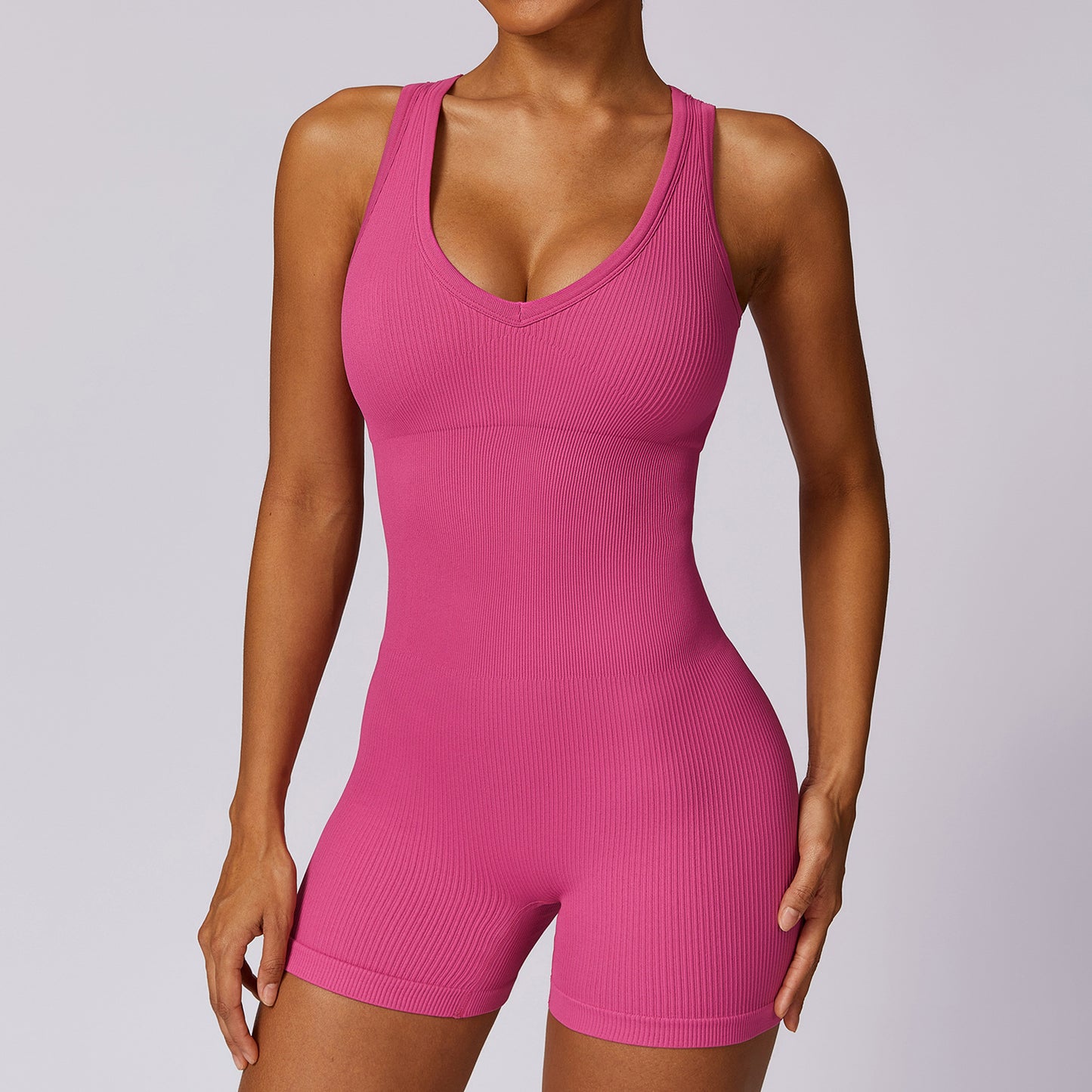 Seamless High Waisted Yoga Jumpsuit for Women Tummy Control Butt Lifting Design for Enhanced Workout Performance