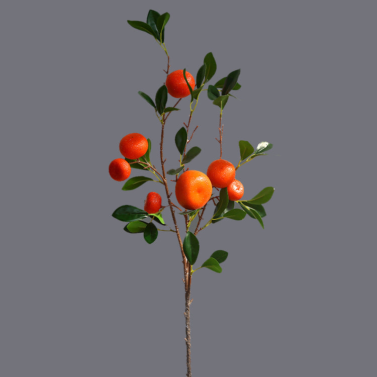 Realistic Autumn Citrus Kumquat Artificial Flowers - Perfect for Home Décor, Hotel Arrangements, and Photography Props