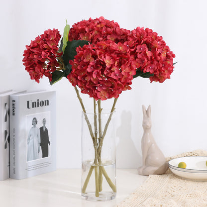 Realistic Gradient Hydrangea Stem - 11-Branch Faux Flower for Stunning Wedding and Home Decor, Perfect for DIY Creations