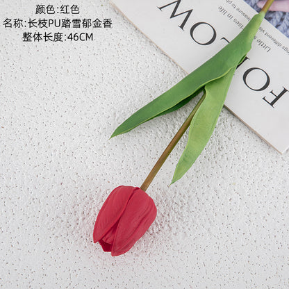 Elegant PU Tulip Artificial Flowers for Home Decor and Wedding Bouquets - Gorgeous and Realistic Design | Perfect for Special Occasions | Model MW54102