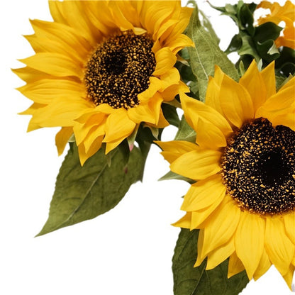 Luxurious Faux Sunflower Stem - Realistic Touch and Moisture-Locking Design for Home Décor, Floral Arrangements, and Photography Props