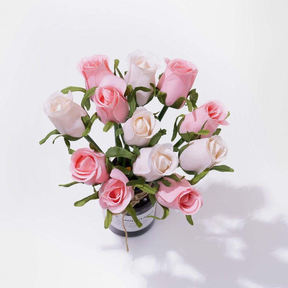 Elegant Artificial Rose Bud Stem Flower - Perfect for Weddings, Home Decor, and Event Decorations | PJ1004