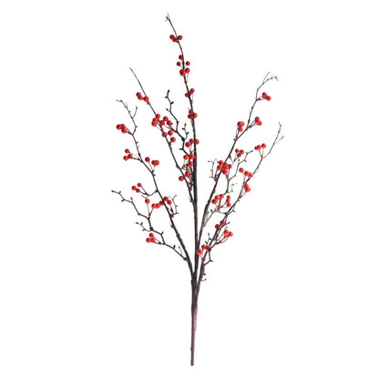 Vibrant Faux Lantern Berry Decor | Artificial Red Berry Floral Arrangement for Living Room, Home, and Hotel Decoration - Long-Lasting, Low-Maintenance Decorative Piece