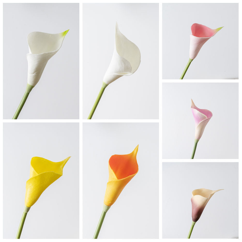 INS-Style Realistic Calla Lily PU Faux Flowers for Home Decor - Perfect for Weddings and Celebrations, MW01512Y