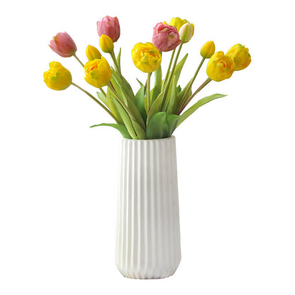 Lifelike Multilayer Petal Tulip Artificial Flower for Home Décor – Perfect for Photography Props, Soft Rubber Tulip Arrangement - Ideal Gift for Any Occasion