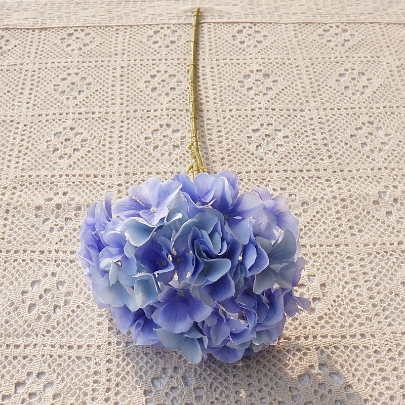 Realistic Artificial Single Stem Hydrangea - Perfect for Weddings, Photography, and Home Decor Enhancements