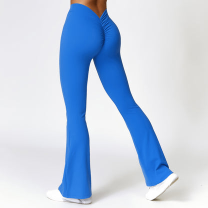 High Waisted Quick Dry Yoga Bell Bottoms for Women Peach Shaping Leggings for Comfort and Style