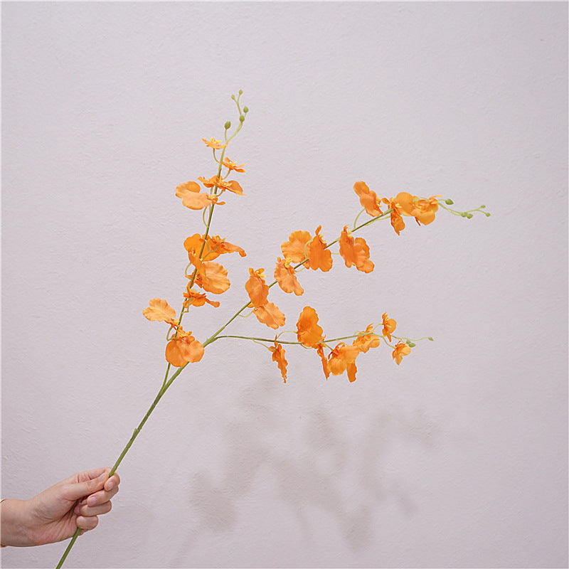 Luxury Touch Realistic Moisture-Resistant Dancing Orchid Artificial Flower Decoration - Perfect for Weddings, Home Decor, and Photography Props