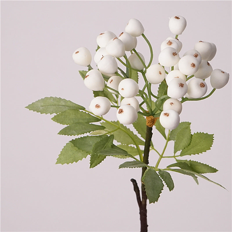 Realistic Faux Berry Christmas Tree Decorations - Frosted Blueberry Branches and Floral Accents for Stunning Holiday Displays and Photography Props