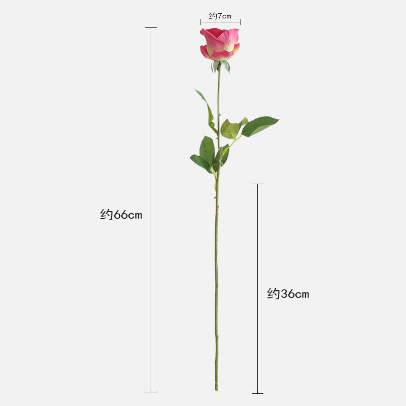 Realistic Touch Hydrating Rose Faux Flower - Single Edged Bloom for Home Decor, Weddings, and Bouquets - Perfect for Lasting Beauty