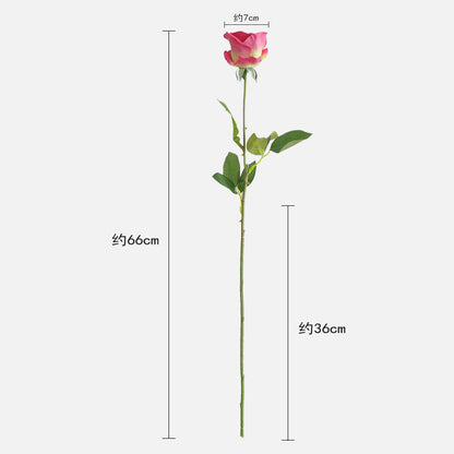 Realistic Touch Hydrating Rose Faux Flower - Single Edged Bloom for Home Decor, Weddings, and Bouquets - Perfect for Lasting Beauty