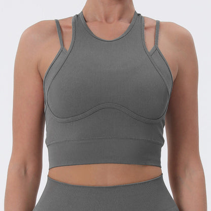 Quality Dual Layer Sports Bra Top and Comfortable Yoga Wear for Summer Workout