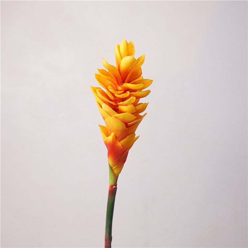 Soft Touch Ginger Blossom Single Stem Faux Flower for Home Decor - Perfect for Weddings, Event Styling, Photography Props, and Lasting Beauty