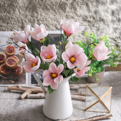 Stunning Single Stem Magnolia Silk Flower for Wedding Celebrations | Elegant Home Décor GF15677 - Perfect for Indoor and Outdoor Arrangements