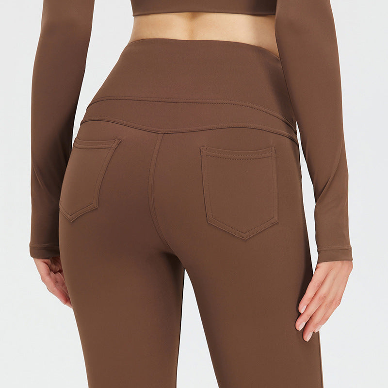 High Waisted Autumn Yoga Flare Pants for Women Peachy Soft Fitness Leggings for Enhanced Lift and Comfort in Your Workout