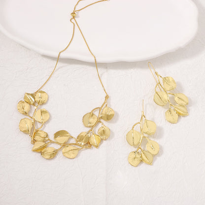 Stylish Metal Leaf Earrings - Luxury-Inspired, Versatile Accessories for a Unique Look