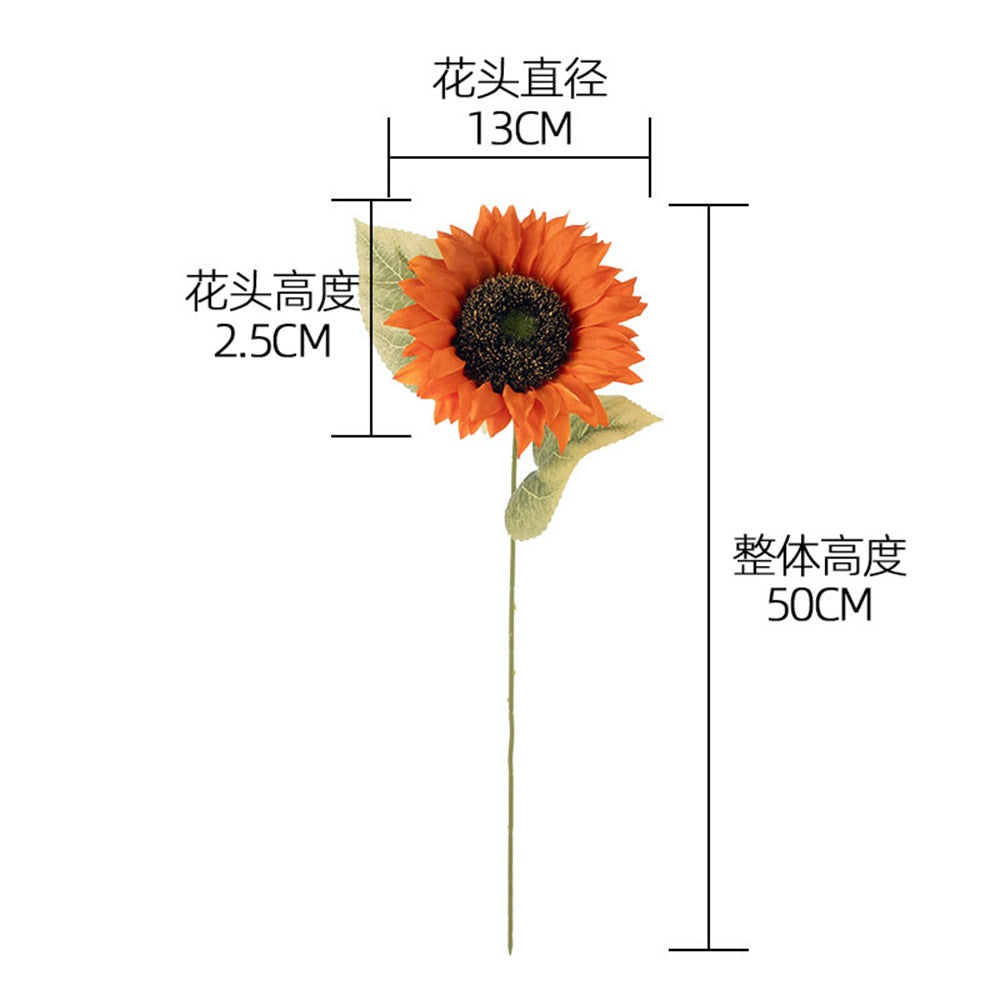 Realistic Sunflower Artificial Flowers - Stunning Silk Plant Décor for Weddings, Home, and Events | Trending INS Style CL15100