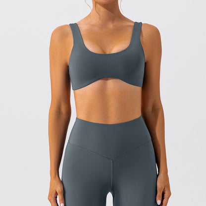 High Waisted Butt Lifting Yoga Set for Women Quick Dry Running and Fitness Apparel with Back Design