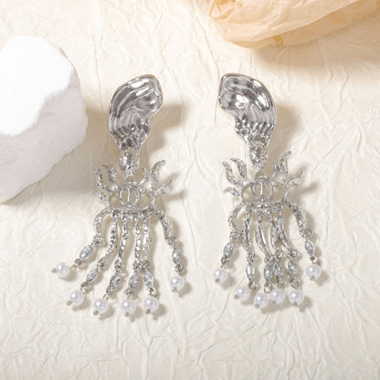 Unique Vintage-Inspired Statement Long Tassel Earrings with Asymmetrical Design – High-End Fashion Accessory for Individual Style