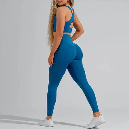 High Waisted Pocket Yoga Leggings for Women Tummy Control Butt Lifting Fitness Pants for Running and Yoga Training