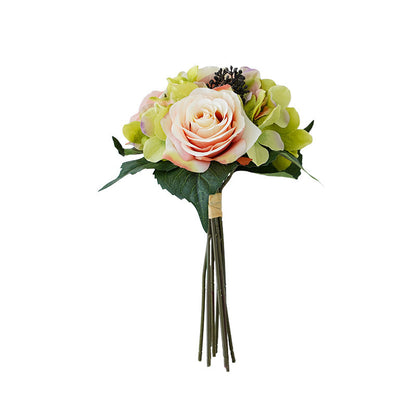 Luxurious  Artificial Rose and Hydrangea Bouquet - Perfect for Weddings, Bridal Photos, and Decorative Props