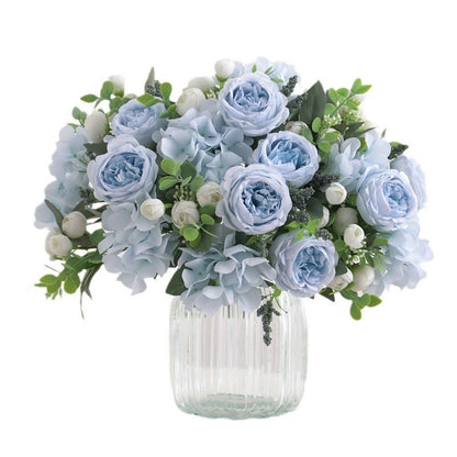 Realistic Faux Flowers for Weddings: Silk Hydrangea Peony Bridal Bouquet and Aisle Decor - Perfect for Rustic Theme Events