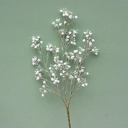 Single Stem 3-Prong Starry Buds - Realistic Silk Flower for Home Décor, Bridal Bouquets & Wedding Decorations