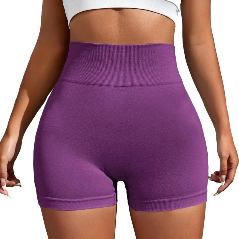 High Waist Seamless Knitted Peach Lift Yoga Shorts for Women for Workouts Running and Fitness Activities