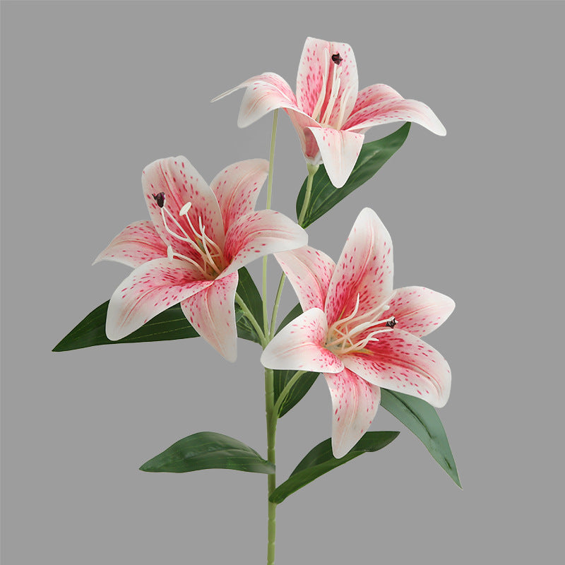 Luxurious Touch Realistic Scented Lily Faux Flowers - Elegant Home Decor Arrangement for Table Centerpieces and Tea Party Decoration