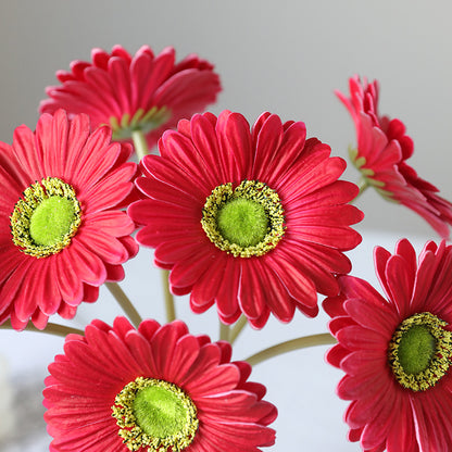 Single Stem PU African Daisy and Sunflower Artificial Flowers – Perfect Home Decor for Indoor Spaces, Stunning Faux Floral Arrangements, Ideal for Table Centerpieces and Decor Pieces