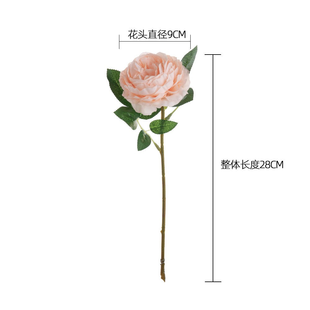 Single-Head Western Rose and Core Peony Artificial Flowers - Perfect Home Decor and Wedding Handheld Bouquet - Stunning, Realistic Faux Floral Arrangement for Celebrations and Events | MW51005