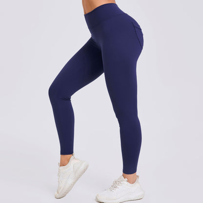 High Waisted Quick Dry Running Leggings with Breathable Pockets for Yoga Gym Workouts and Everyday Comfort