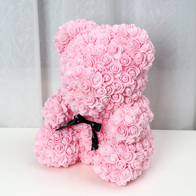 Beautifully Crafted Faux Flower Unicorn Bear: A Stunning Gift of PE Foam Rose Teddy Bear for Girlfriends - Perfect for Birthdays, Valentine's Day, and Eternal Love