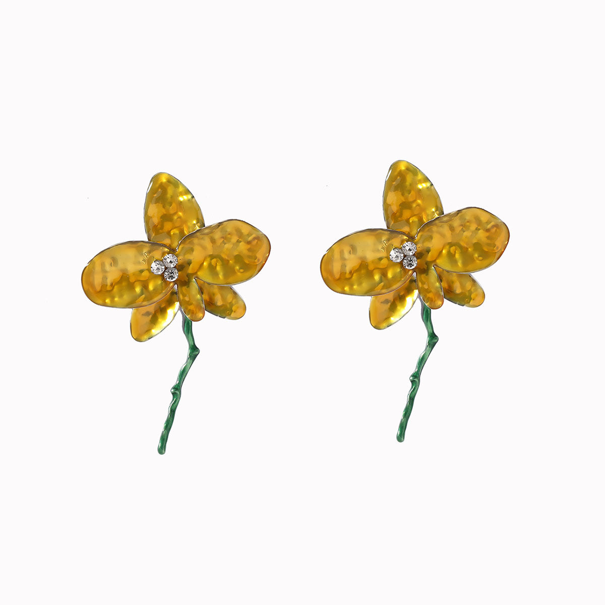 Exaggerated Spanish-Inspired Statement Drop Earrings with Luxurious Enamel Finish and Vibrant Large Floral Design - Perfect for Vacation Glam