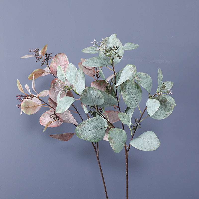 Lifelike Eucalyptus and Money Leaf Long Stem Greenery with Fruit for Home Decor - Perfect for Floral Arrangements and Boho Style Interiors