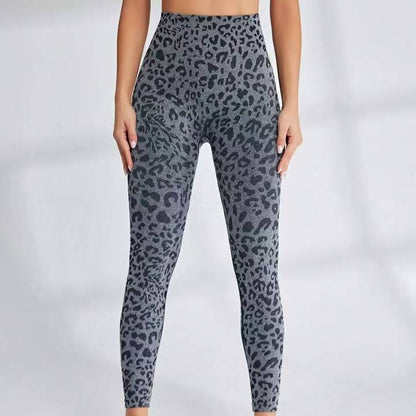 Seamless High Waisted Leopard Print Leggings for Women Butt Lifting Quick Dry Yoga Pants for Training Gym and Outdoor Workouts