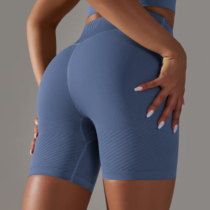 High Waist Seamless Yoga Shorts for Women Breathable Sweat Wicking and Lifting Workout Shorts Designed for Running and Gym Fitness