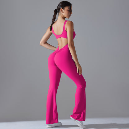 V Back Fitted Bodysuit with Pleated Design for Enhanced Lift and Flare Ideal Yoga and Fitness Outfit for Maximum Comfort