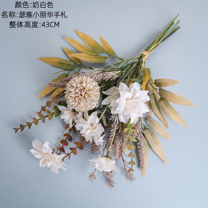 Stunning Simulated Flower Wall Décor: Seya Lilihua Handwritten Artistic Bouquet for Weddings, Perfect for Home and Event Decoration - CF01236A