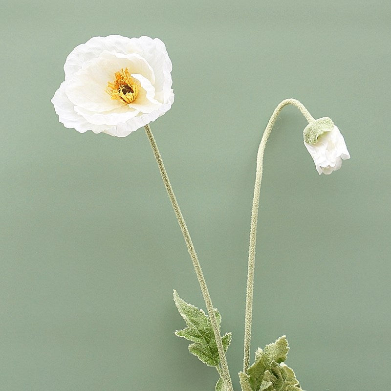 Vibrant Icelandic Poppy Single Stem Artificial Flower – Perfect for Weddings, Home Decor, and Floral Arrangements